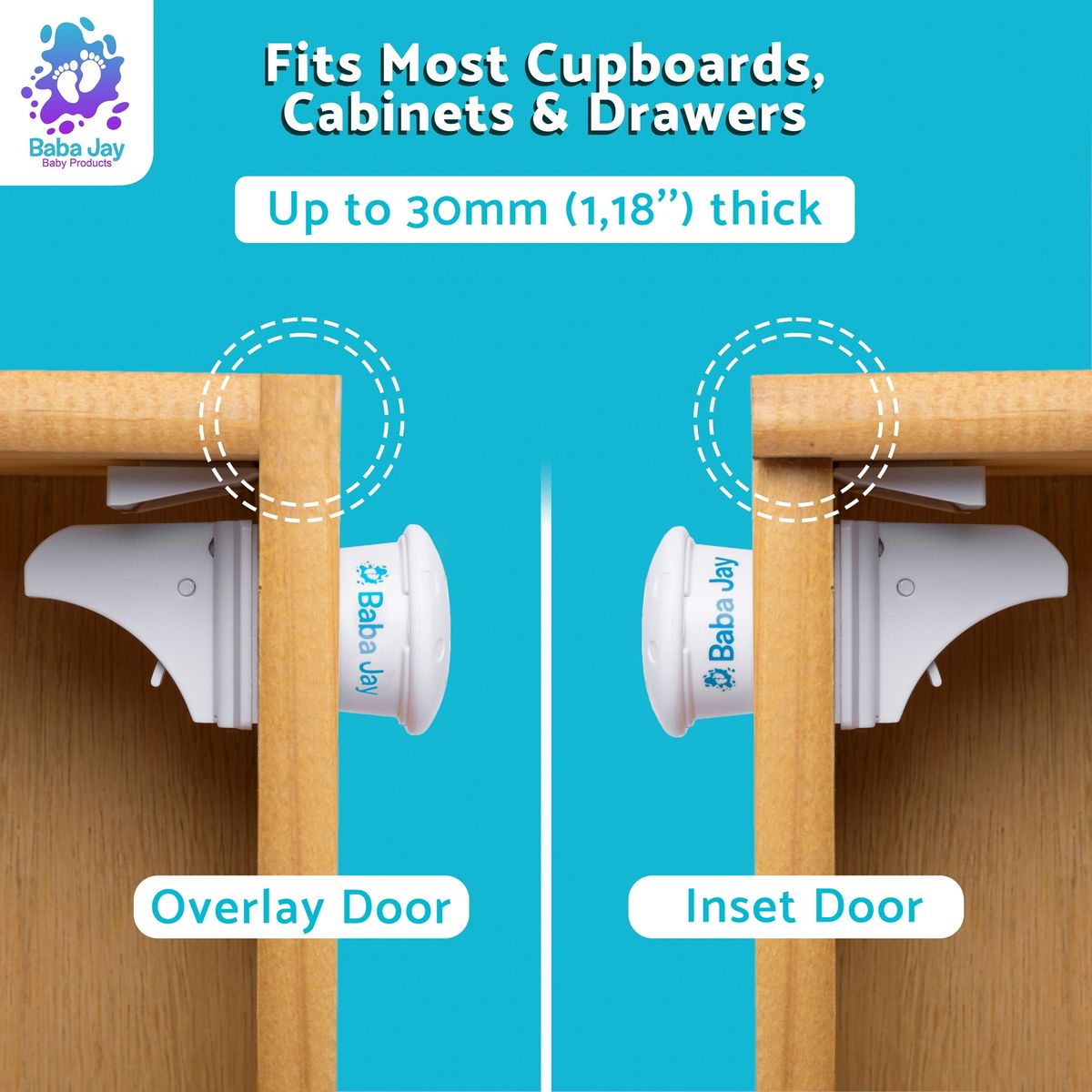 Magnetic Child Safety Locks for Cupboards and Drawers