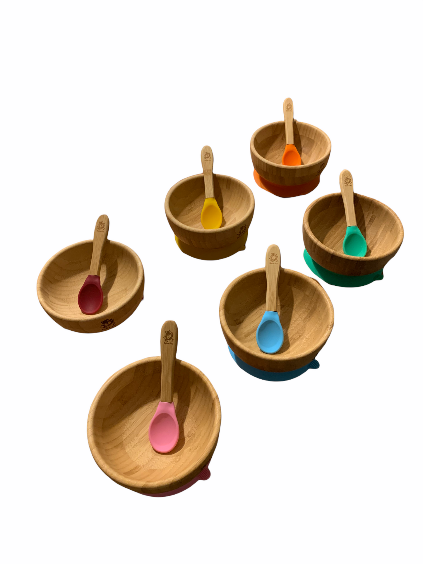 Non-slip Bamboo Baby Feeding Bowl and Spoon Set