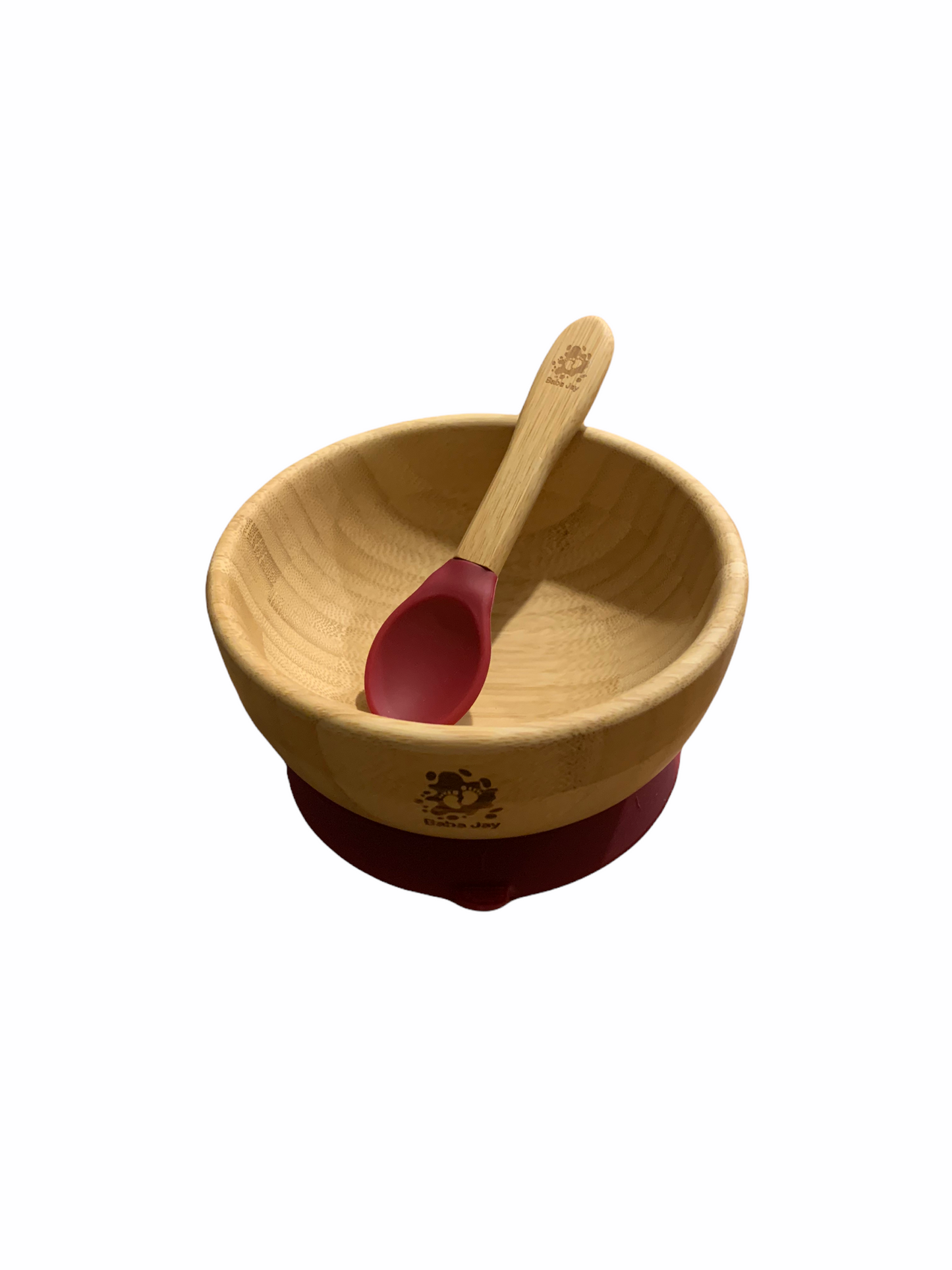 Non-slip Bamboo Baby Feeding Bowl and Spoon Set