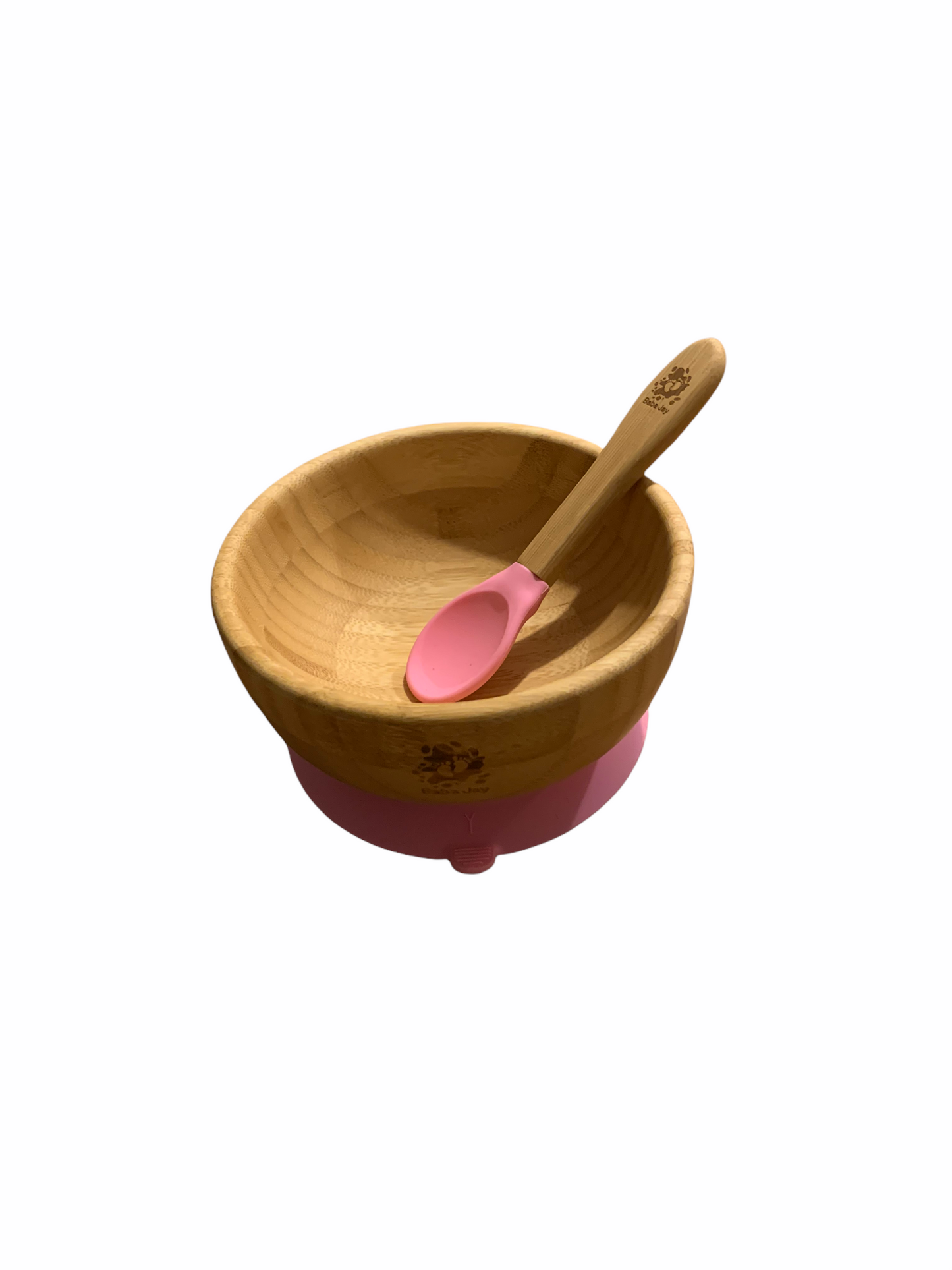 Non-slip Bamboo Baby Feeding Bowl and Spoon Set
