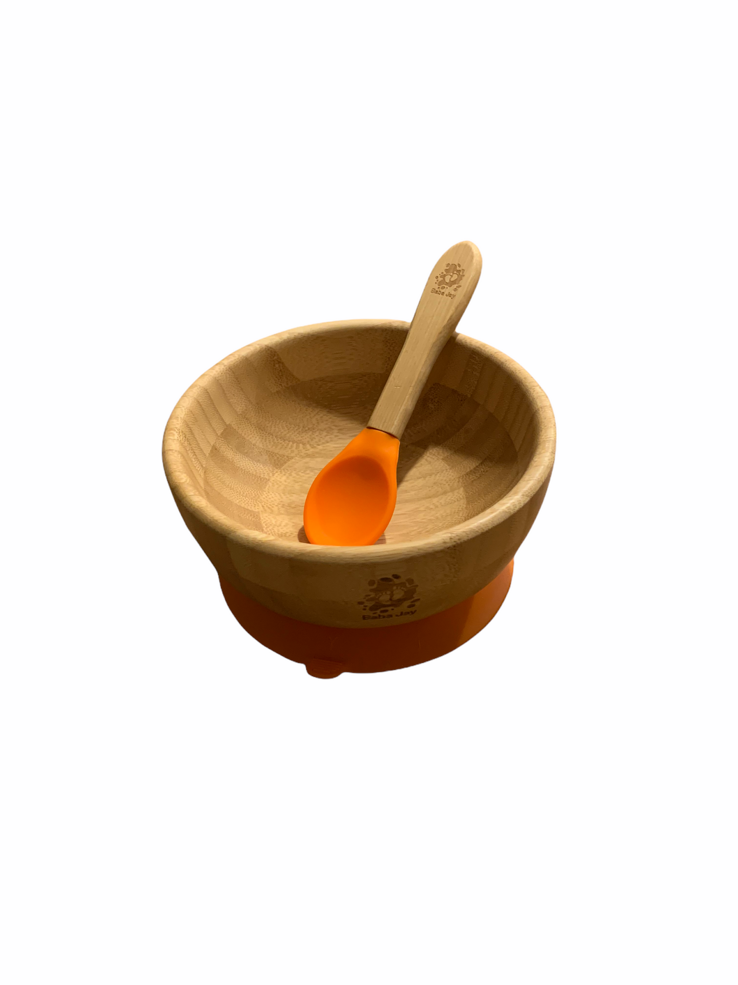 Non-slip Bamboo Baby Feeding Bowl and Spoon Set