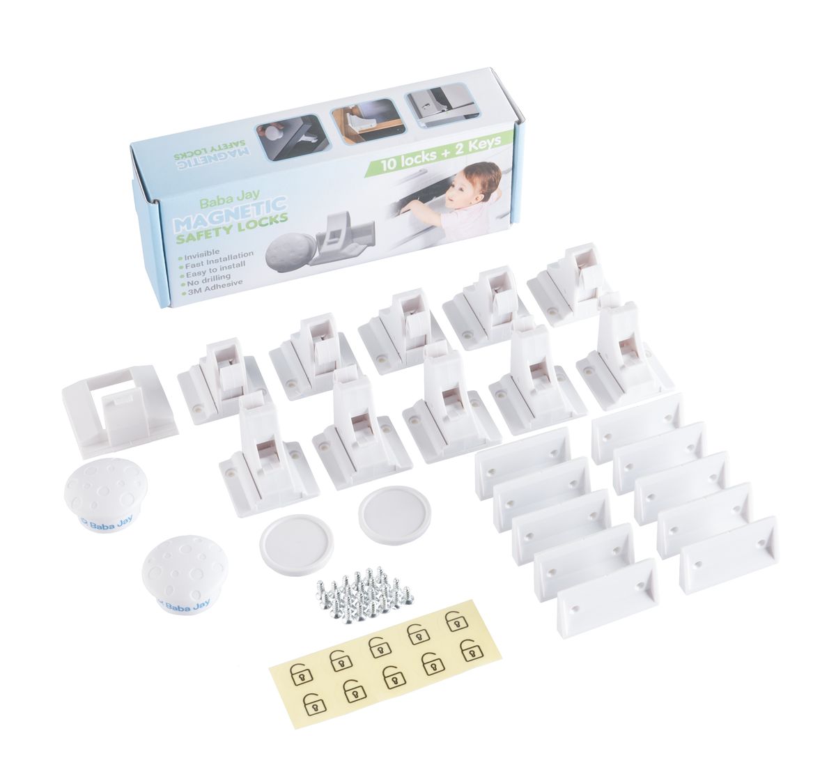 Magnetic Child Safety Locks for Cupboards and Drawers