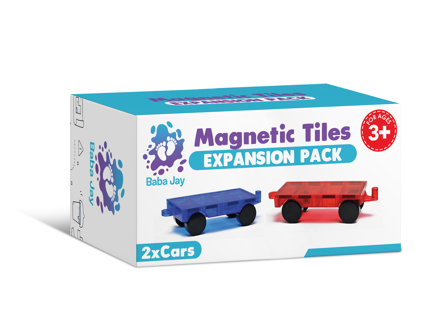 Magnetic Tiles Expansion Pack - 2x Cars