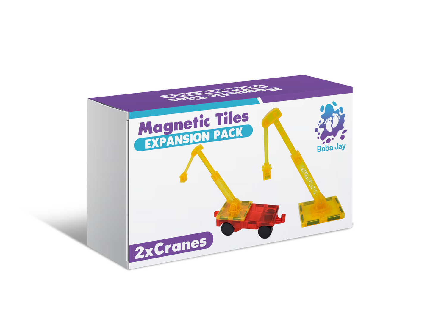 Magnetic Tiles Expansion Pack - 2x Cranes