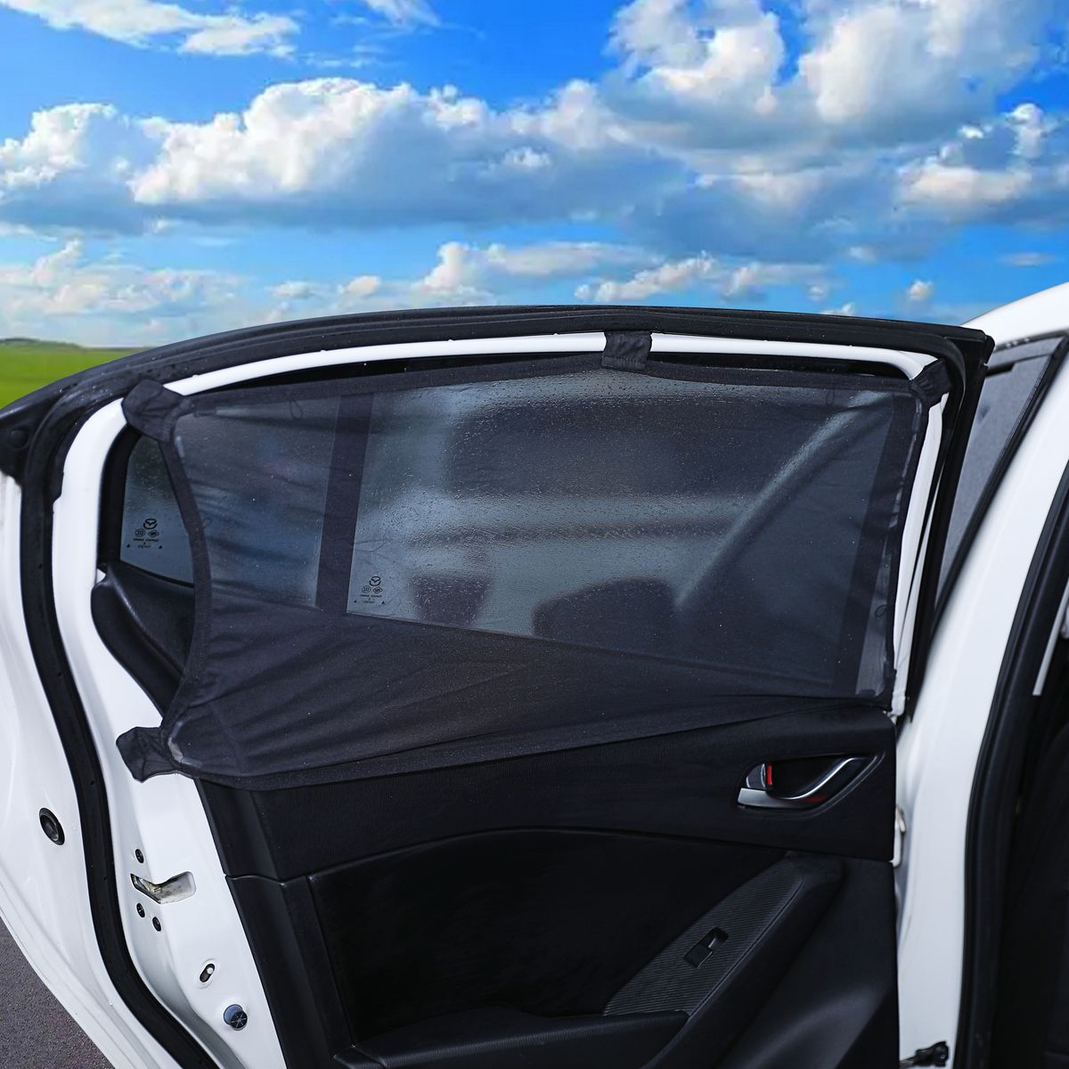 Stretch-to-fit Magnetic Car Sun Shade