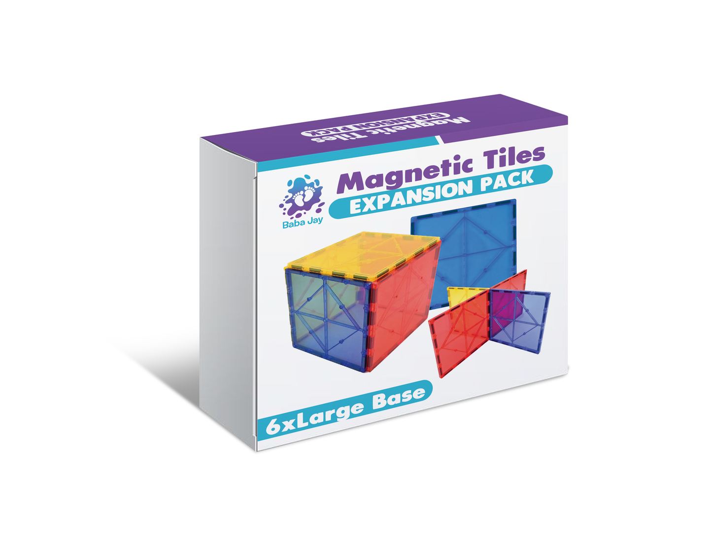 Magnetic Tiles Expansion Pack - 6 Extra Large Squares