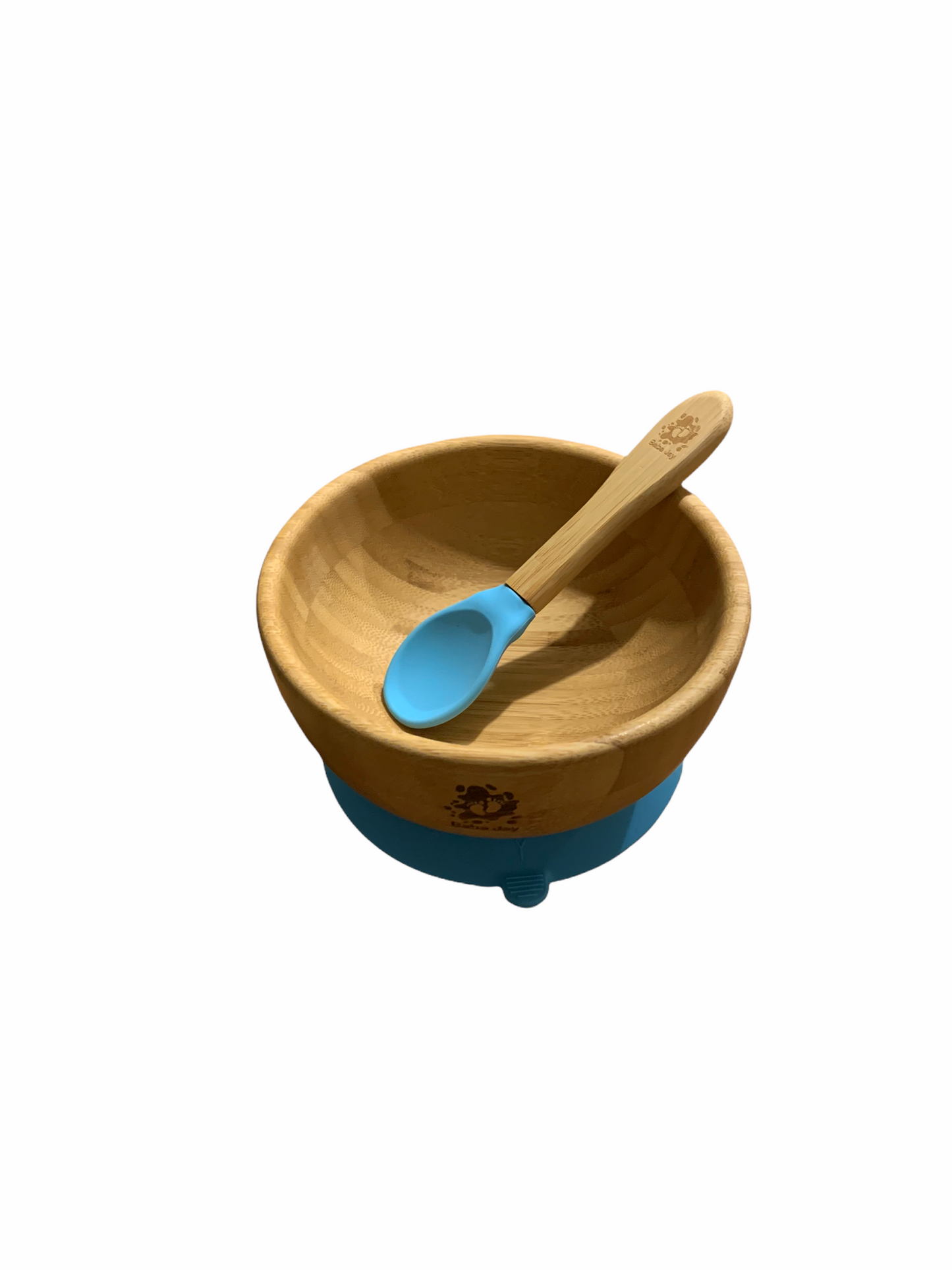 Non-slip Bamboo Baby Feeding Bowl and Spoon Set